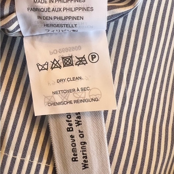 NWT J. CREW Navy & White Striped Tweed Sleeveless Sheath Dress Bow Detail Sz 8 - Picture 16 of 16